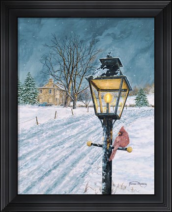 Framed Winter Bird Print