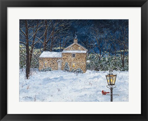 Framed Stone House Print