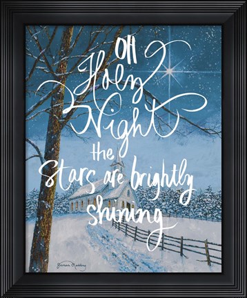 Framed Oh Holy Night Print