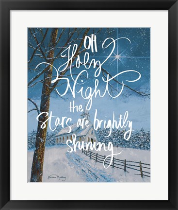 Framed Oh Holy Night Print