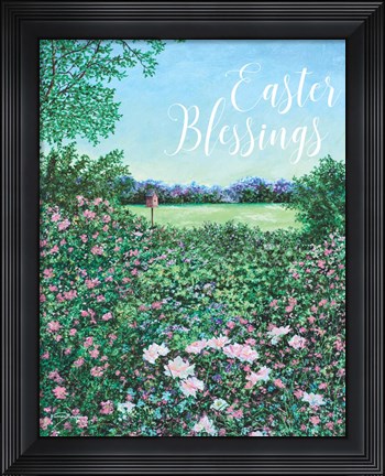 Framed Easter Garden Blessings Print