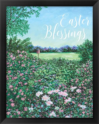 Framed Easter Garden Blessings Print