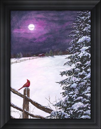 Framed Deep Mauve Midnight Print