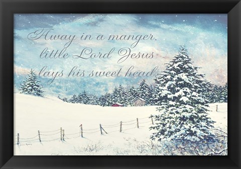 Framed Away in a Manger Print