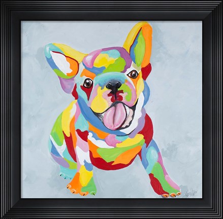 Framed French Kiss I Print
