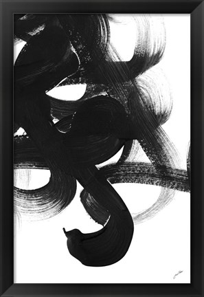 Framed Noir Strokes I Print