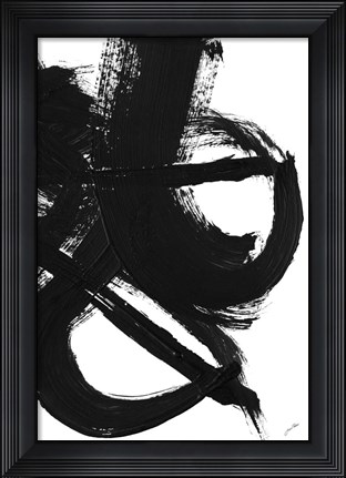Framed Noir Strokes II Print