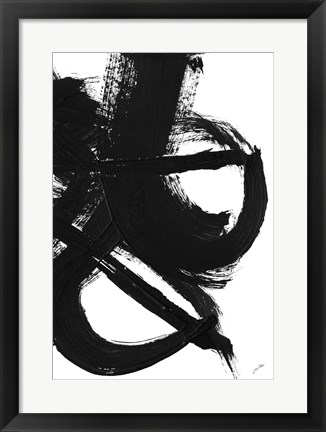 Framed Noir Strokes II Print