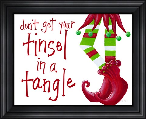 Framed Don&#39;t Get Your Tinsel in a Tangle Print