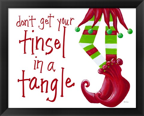 Framed Don&#39;t Get Your Tinsel in a Tangle Print