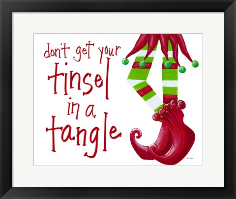 Framed Don&#39;t Get Your Tinsel in a Tangle Print