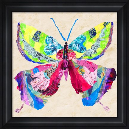 Framed Brilliant Butterfly I Print
