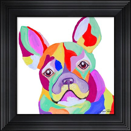 Framed Playful Pup Print