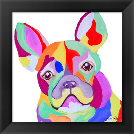 Framed Playful Pup Print