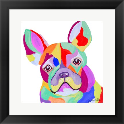 Framed Playful Pup Print