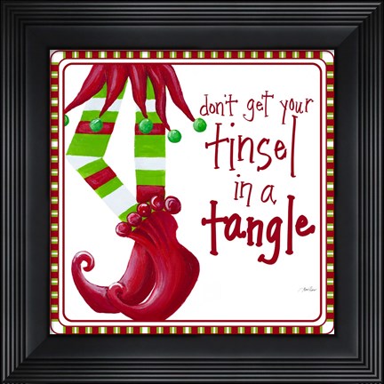 Framed Tinsel In A Tangle Print
