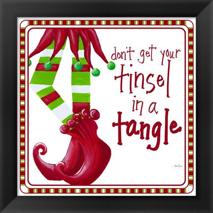 Framed Tinsel In A Tangle Print