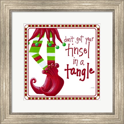 Framed Tinsel In A Tangle Print