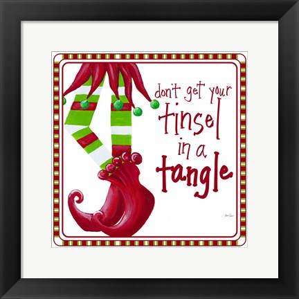 Framed Tinsel In A Tangle Print