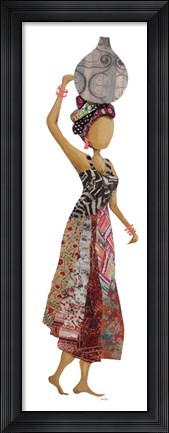 Framed Xhose Woman of Pottery I Print
