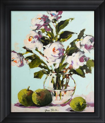 Framed White Rose Print