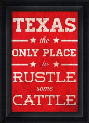 Framed Rustle Some Cattle Print