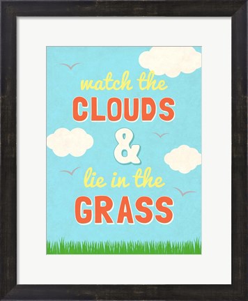 Framed Watch the Clouds Print