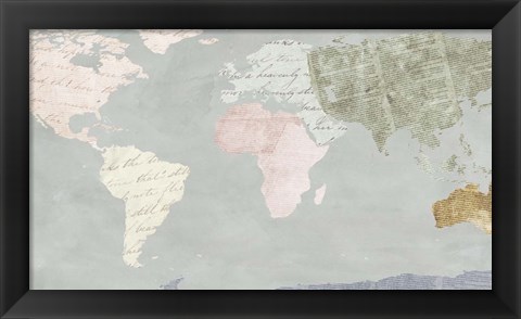 Framed World Map Collection I Print