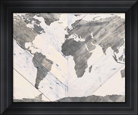 Framed Global on Wood Print