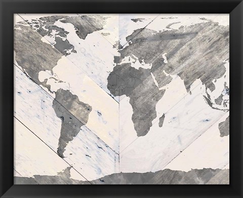 Framed Global on Wood Print