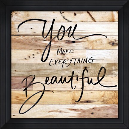 Framed Inspiration on Wood Print