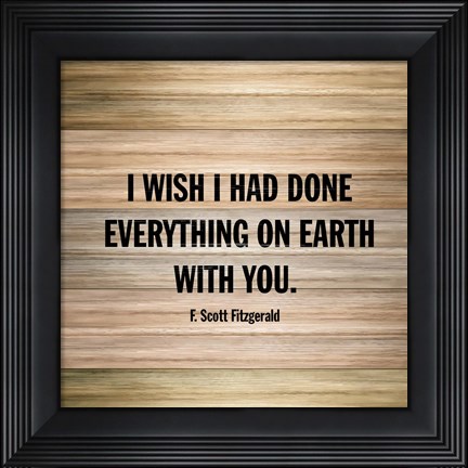Framed Wishes on Wood Print