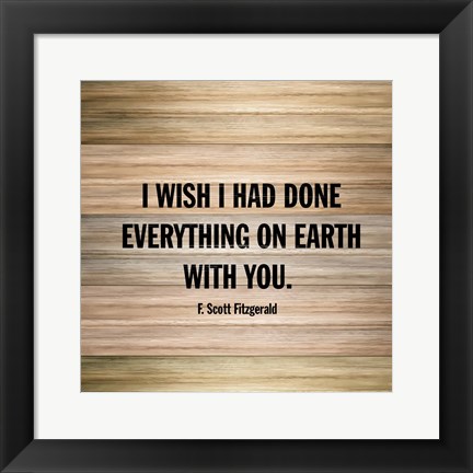 Framed Wishes on Wood Print