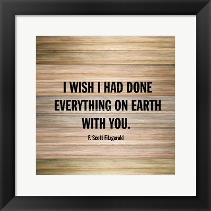 Framed Wishes on Wood Print