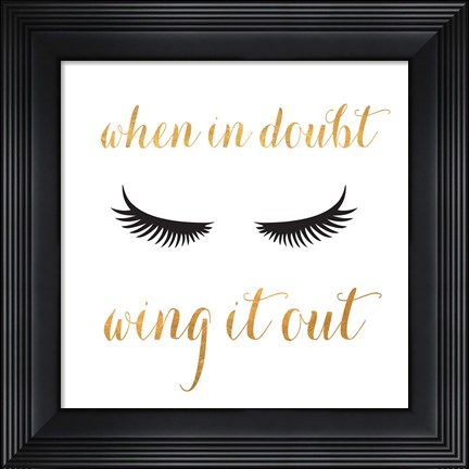 Framed Golden Glam I Print