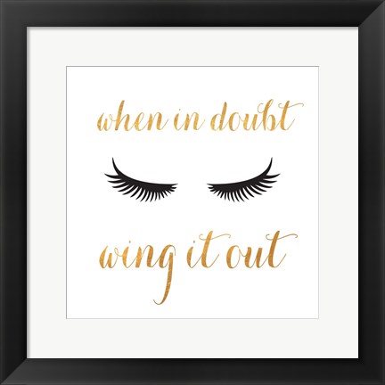 Framed Golden Glam I Print