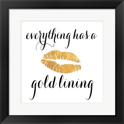 Framed Golden Glam II Print