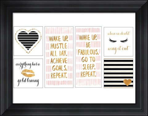 Framed Golden Glam Collection Print