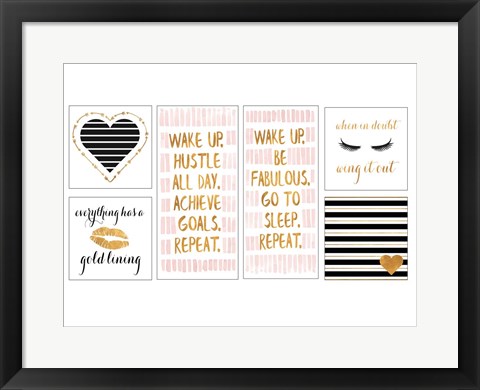 Framed Golden Glam Collection Print