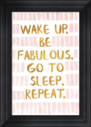 Framed Golden Glam Motto I Print