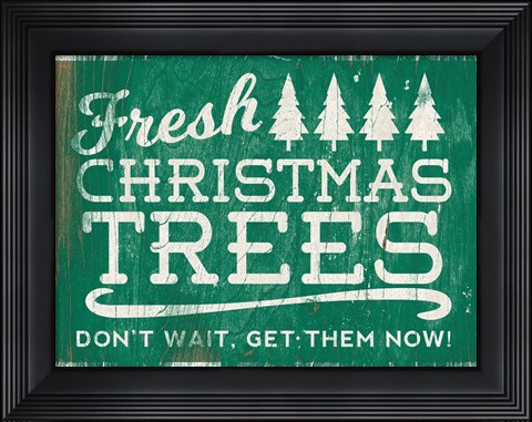 Framed Holiday Wooden Signs I Print