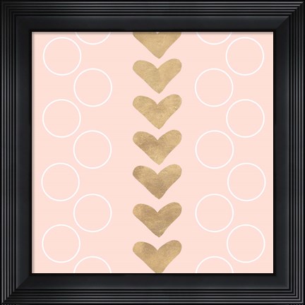 Framed Hearts and O&#39;s Print