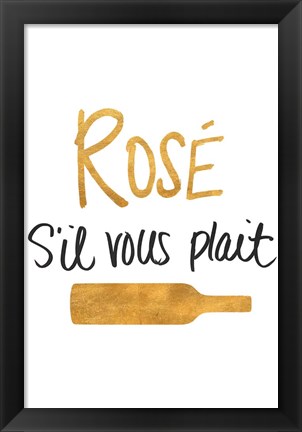 Framed Rose s&#39;il Vous Plait Print