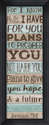Framed Plans to GIve you Hope Print