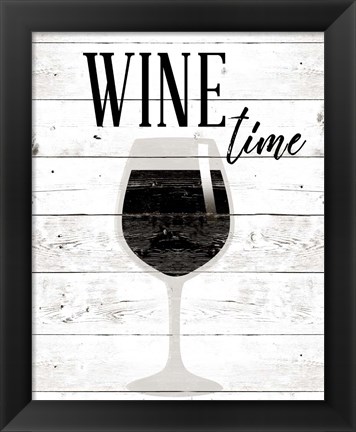 Framed Wine Time Print