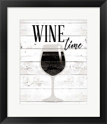 Framed Wine Time Print