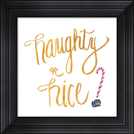 Framed Naughty or Nice Print