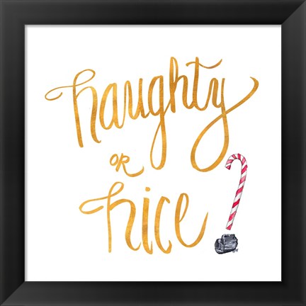 Framed Naughty or Nice Print