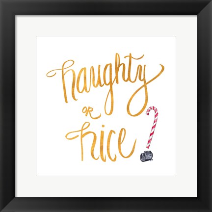 Framed Naughty or Nice Print