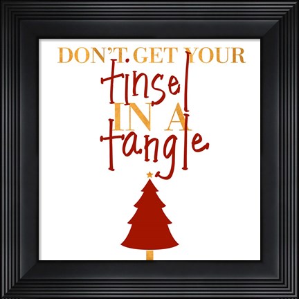 Framed Tinsel in a Tangle Print